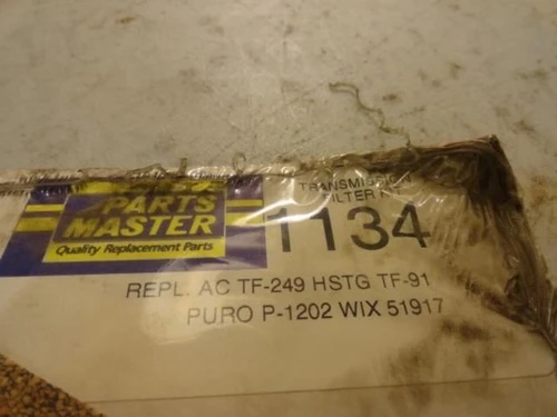 PartsMaster 1134; Incomplete Transmission FIlter Gasket