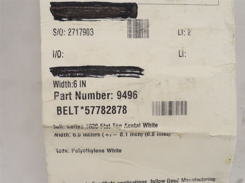 Intralox S1800-6-35; Flat Top Belt; 6"W;  4 Rolls Total 35'L