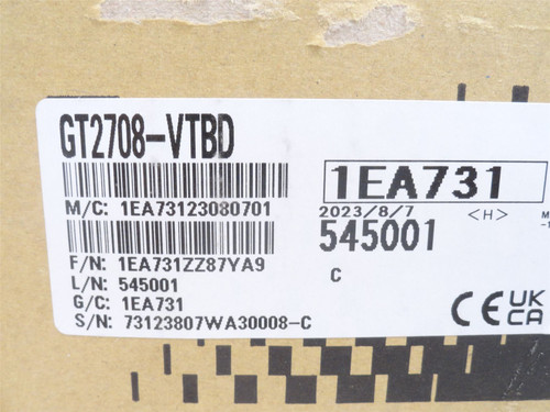Mitsubishi GT2708-VTBD; Color Touchscreen Panel 8.4" Diagonal