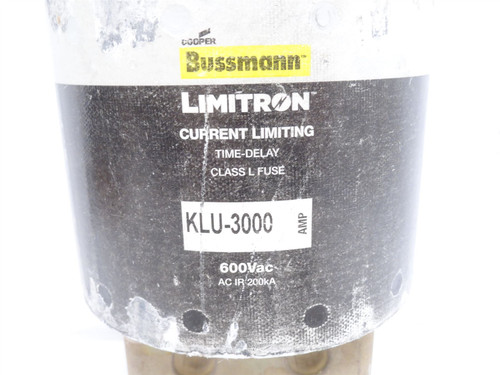 Bussmann KLU-3000; Bolt-On Time-Delay Fuse; 3000A; 600VAC