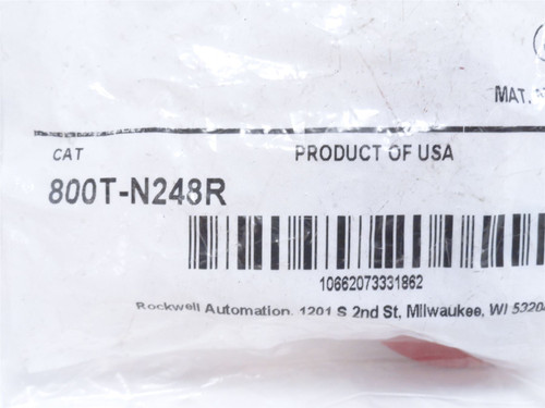 Allen-Bradley 800T-N248R; Jumbo Red Mushroom Head Cap; 30mm