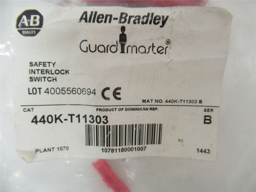 Allen-Bradley 440K-T11303; Tongue Interlock Switch