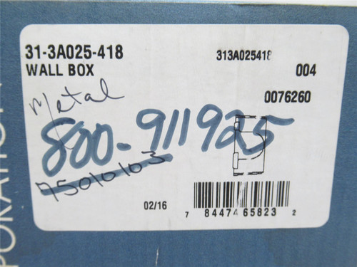 Meltric 31-3A025-418; Metallic Wall Box; 19.8" Cubic; 3/4NPT