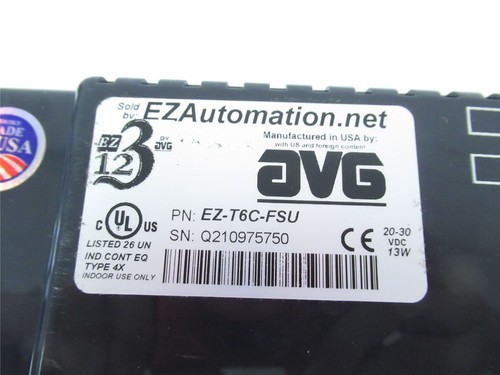 AVG Austomation EZD-T6C-FSU ; Touch Screen 6" Color Interface