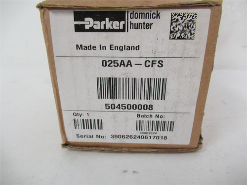 Parker 025AA-CFS; Hydraulic Filter Grade .01 Micron