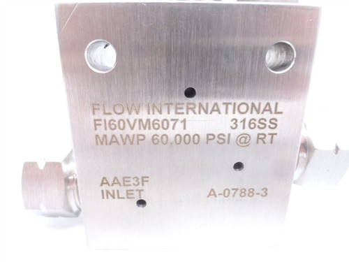 Flow International FI60VM6071; Needle Valve SS 3/8"; 60K PSI
