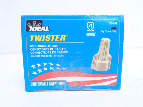 Ideal 30-341; Box-96; Tan Twist On Wire Connectors; 22-10AWG