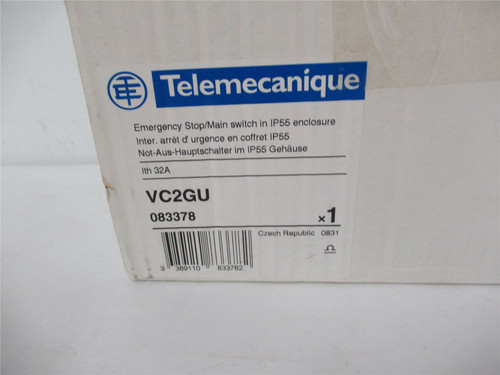 Telemecanique VC2GU; Emergency Stop/Main Switch 3P 32A