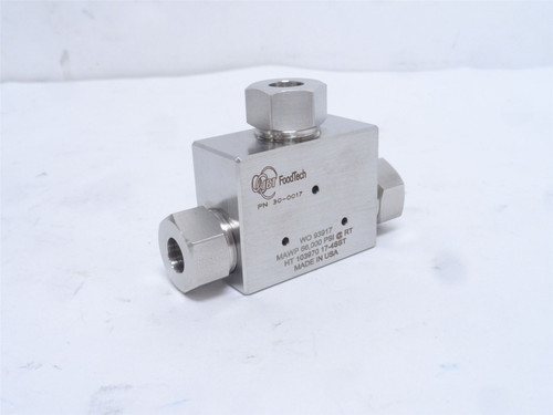 JBT 30-0017; High Pressure Needle Valve; SS; 66K PSI; 3/8"
