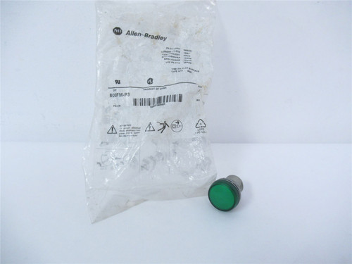 Allen-Bradley 800FM-P3; Pilot Light Switch -  Green