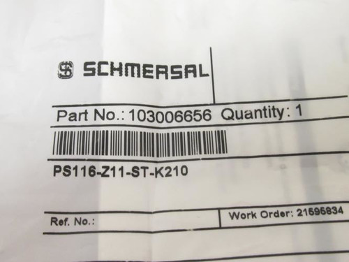 Schmersal 103006656; Safety Rated Limit Switch; 240VAC;