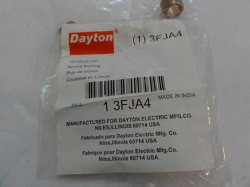 Dayton 3FJA4; Bag-5 Bronze Sleeve Bearing; 12mm ID; 18mm OD