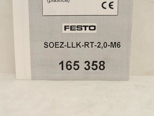 Festo SOEZ-LLK-RT-2;0-M6; Fiber Optic Cable 165358