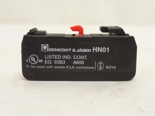 Benedict & Jager HN01; Contact Block; 10 Amps; 690VAC; 1-NO
