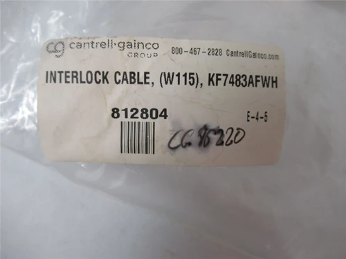Cantrell Gainco KF7483AFWH; Interlock Cable Washdown