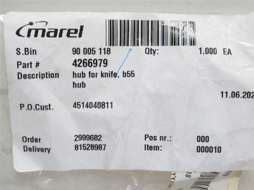 Marel 4266979; Knife Holder Hub B55; SS