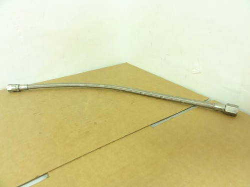 MFG- TI-HTSW06; Braided Hose SS; 3/8"FNPT; 19"L x 0.425" HoseOD