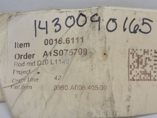 Meyn 0990A00540500; Round Steel Shaft 20mmOD x 44-7/8" Long