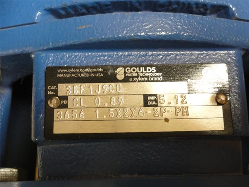 Goulds 3BF1J9C0; Centrifugal Pump; 2" In ; 1.5" Out; 5HP