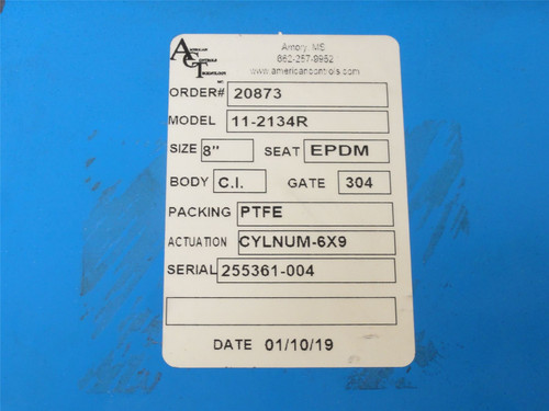 Orbinox 11-2134R; Bi-Directional Knife Gate Valve; Size: 8"