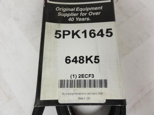 Bando 5PK1645, Serpentine Belt, Industry Number 648K5 -a