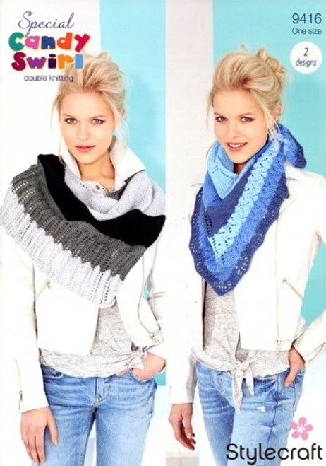 Stylecraft Pattern 9416 - Shawls (PDF)