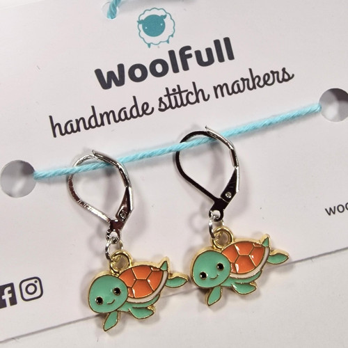 Handmade Stitch Markers - Cute Turtles