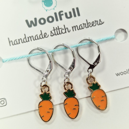 Handmade Stitch Markers - Carrots