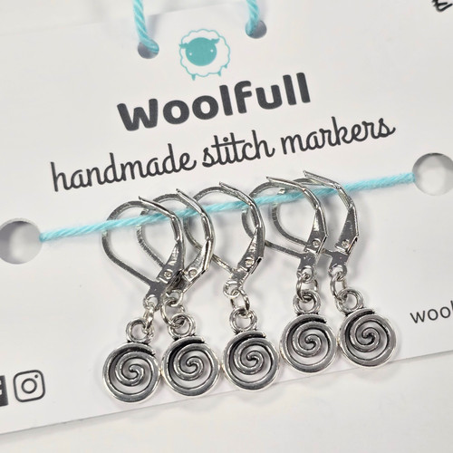 Handmade Stitch Markers - Metal Spirals