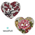 Flower Print Heart Buttons