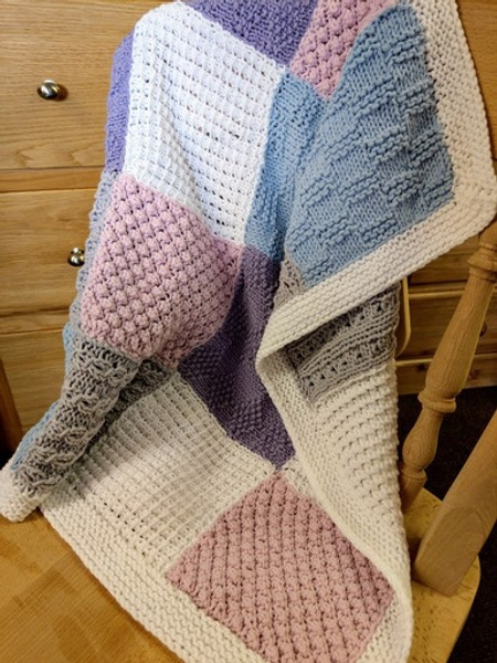 Woolfull Knitting Pattern - Baby Blocks Blanket