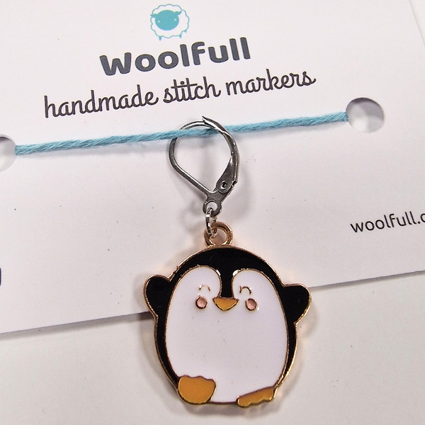 Handmade Stitch Markers - Penguin