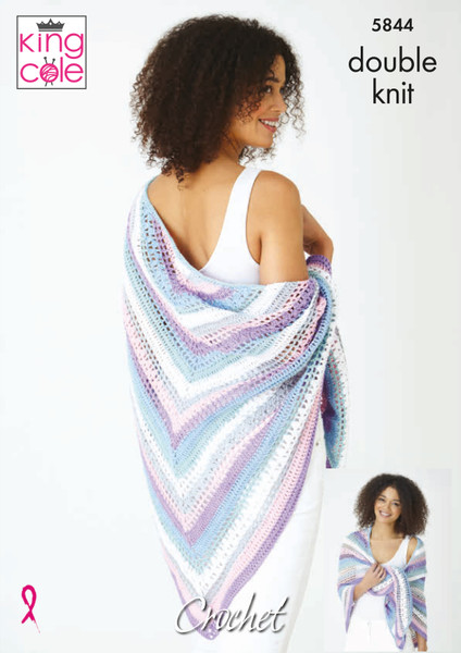 King Cole Pattern 5844 - Shawl and Wrap