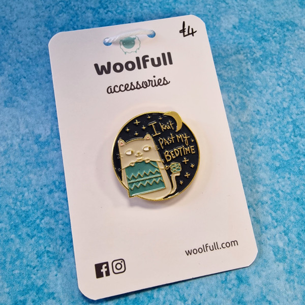 Woolfull Pin Badges - I Knit Past My Bedtime