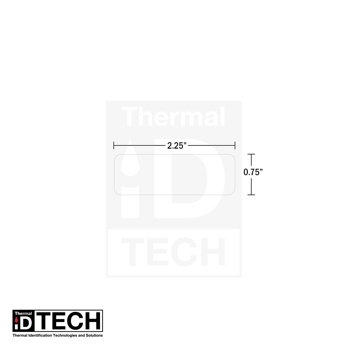 2.25" X 0.75" Blank Direct Thermal Label (1" core) Perforated