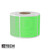 Fluorescent Green Blank Thermal Transfer Label at an angle.