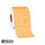 Orange Blank Direct Thermal Label at an angle.
