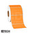 Fluorescent Orange Thermal Transfer Label at an angle.