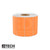 Orange Fluorescent Blank Direct Thermal Label at an angle.