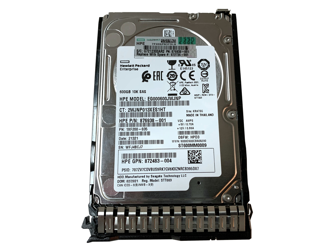 HP 832514-B21 1TB 7.2krpm SC 2.5型 12G SAS DS ハードディスクドライブ-