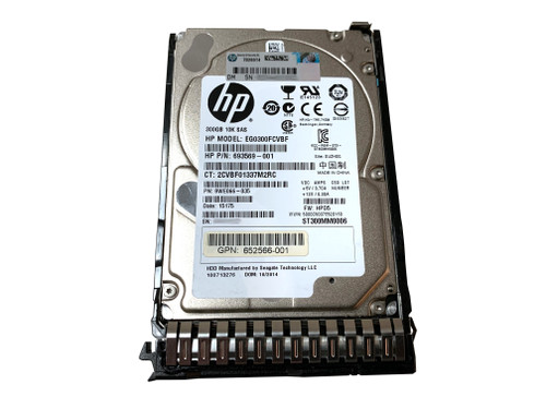 The 653955-001 is a HPE 300GB, 6G, 10k spindle speed, SAS hard drive.