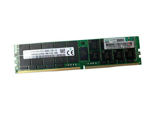 The P06190-001 is a HPE 64GB load reduced, Quad rank 4RX4, smart memory module.