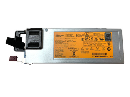 The 754378-001 is a HPE 800 Watt, flex slot, power supply unit.