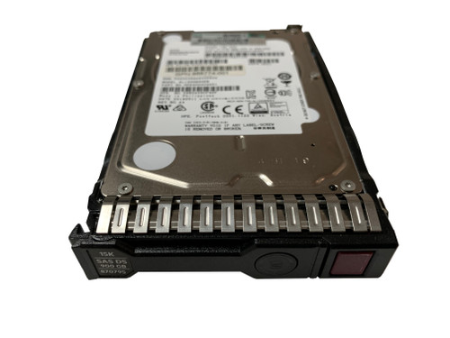 870795-001 HPE 900GB SAS 12G 15K SC DS SFF HDD bundled with a SmartCarrier tray that displays the part sticker.