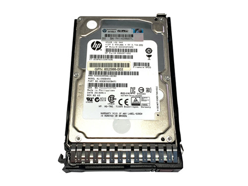 The 652572-B21 is a HPE 450 Gigabyte, 10k spindle speed, 6G transfer rate, SAS hard drive.