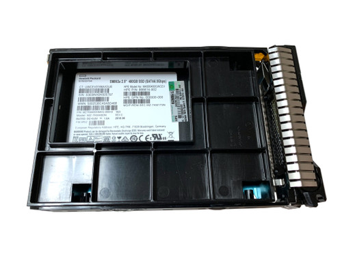 P19978-B21 HPE 480GB SATA 6G MU LFF SC DS solid state drive with tray.