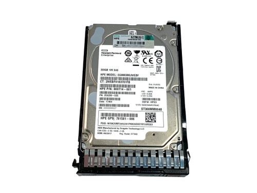 785067-B21 HPE 300GB 12G 10K RPM SAS SFF SC Hard Drive