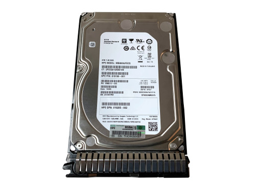 820032-001 HPE 8TB 7.2K 3.5” SAS 12G SC Hard Drive bundled with a SmartCarrier tray.