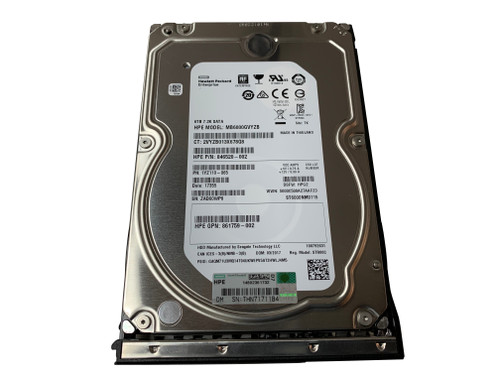 861742-B21 HPE 6TB SATA 6G 7.2K LFF LP 512E DS hard drive with low profile tray.