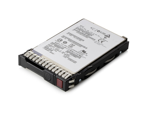 P09922-001 HPE 400GB SAS 12G MU SFF SC DS solid state drive bundled with a HPE SmartCarrier tray.